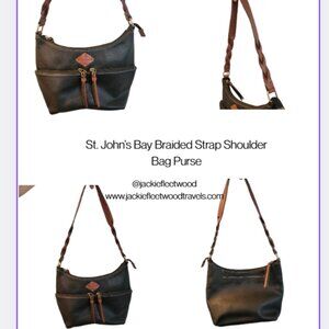 St. John’s Bay Braided Strap Shoulder Bag Purse